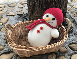 原创个性创意圣诞新年diy手工制作袜子娃娃材料包小雪人