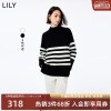 蔡文静同款lily2023女装含绵羊毛复古保暖高领气质针织衫