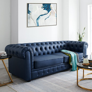 轻奢欧式美式皮艺沙发客厅组合双人三人小户型沙发现代高端家