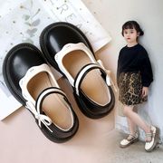 女童小皮鞋软底公主鞋2023秋季女孩时尚单鞋中大童豆豆鞋