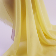 浅黄色加密珍珠雪纺布 纯色晚装连衣短裙礼服衬衫面料