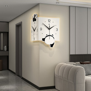 艺术挂钟转角时钟表挂墙客厅钟表约创意家用餐厅钟壁灯