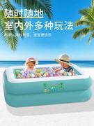 儿童游泳池充气水池家用折叠戏水沙池小孩钓鱼充气沙池婴儿游泳桶