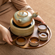 煮茶器煮茶炉老式电陶炉煮茶壶侧把陶瓷泡茶具小型家用烧水壶套装
