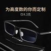 独美超轻纯钛全框一体成型眼镜架，高度数(高度数)近视眼镜框宽边黑框眼镜
