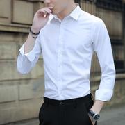 男士长袖春秋白衬衫商务职业正装，休闲半袖西装，衬衣短袖蓝黑工装寸