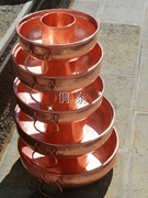 销紫铜子母锅 两格锅 铜锅 家用火锅 加厚红铜锅 铜锅纯手工打品