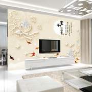 电视背景墙壁纸简约立体大气壁画2022年墙纸，8d客厅墙装饰墙布