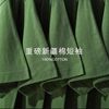 军绿色T恤短袖200g重磅纯棉男女圆领泉州石井广州产地十三行丅恤