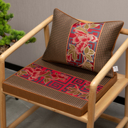 新中式椅垫夏季款防滑凉垫，红木沙发坐垫夏天凉席垫透气藤椅垫定制