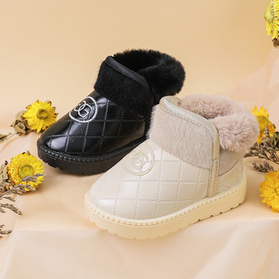 1-10岁冬季儿童雪地靴女童鞋子，2防水加绒加厚男童靴宝宝棉鞋4