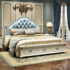 美式床白色1.8米公主皮床高箱婚床现代简约实木双人床主卧室家具