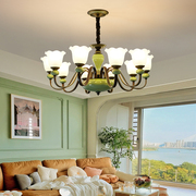 美式现代简约客厅吊灯田园，陶瓷餐厅卧室吊灯，轻奢个性地中海吊灯
