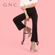 gnc冬季优雅气质绑带，侧拉链尖头，高跟细跟百搭短靴瘦瘦靴
