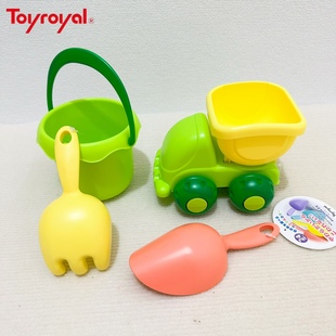 Toyroyal沙滩玩具软胶玩沙工具宝宝儿童铲子水桶挖沙套装日本皇室