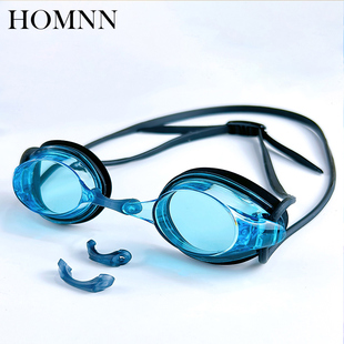 HOMNN男女专业训练比赛泳镜时尚舒适高清防水防雾竞速游泳眼镜