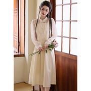新中式女装国风套装雪纺连衣裙女春季旗袍改良年轻款少女长裙