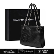 fmxbag真皮女包2024欧美时尚百搭托特包简约(包简约)高质感(高质感)单肩斜挎包