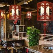 现代中式羊皮吊灯客厅餐厅实木，中国风仿古饭店茶楼玄关走廊小吊灯