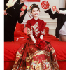 红色马面裙敬酒服2024新娘新中式婚服订婚礼服套装小个子夏季