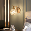 壁灯卧室水晶床头灯现代简约客厅背景墙酒店北欧创意，楼梯过道灯具