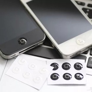 手机壳苹果7plus指纹按键，贴6适用iphone5s立体5c凸4s手机home贴