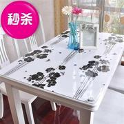 铺在桌子上的布塑料家用桌布软质餐桌防烫垫子玻璃垫防水