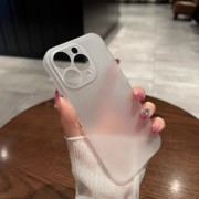 几何磨砂硬壳15超薄隐形肤感防滑防指纹适用iphone15苹果14proMax透明手机壳13简约保护套男女15plus