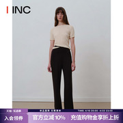 Ther.  设计师品牌IINC 24SS绒感羊毛镂空直筒裤下装女