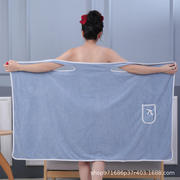 A4K加厚珊瑚绒可穿浴巾女成人家用洗澡吸水柔软百变吊带浴裙
