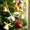 金属风铃铛挂件圣诞树挂饰，配件装饰圆铃铛，响铃吊金色银色红色响钟