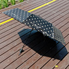 黑胶手动手大伞直径100清爽简约黑白大波点，降温防紫外线折叠阳伞