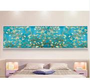 印花法国DMC十字绣套件横版卧室床头风景画现代简约梵高杏花