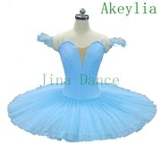 成人儿童淡蓝色专业芭蕾tutu裙粉色纯色芭蕾素裙练习蓬蓬裙硬纱裙
