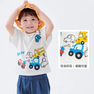 折扣儿童短袖纯棉卡通夏季男童T恤宝宝洋气上衣小童休闲时尚