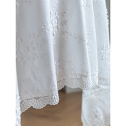 绣花台布法国宫廷轻奢纯白色蕾丝，高档餐桌布装饰法式复古盖品