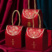 婚庆结婚喜糖盒中国风，婚礼糖果袋空纸盒装，喜糖盒子手提伴手礼空盒