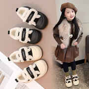 女童鞋子儿童运动板鞋2023秋冬款冬季冬鞋女孩，大童加绒二棉鞋