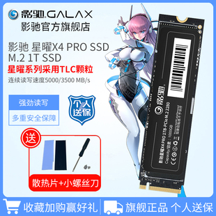 影驰星耀X4 NVME M.2 500G/1T/2T SSD台式电脑m2笔记本固态硬盘1t