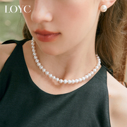 LOYC高级感珍珠项链女锁骨链时尚小众设计简约颈链气质毛衣链