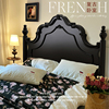 法式复古黑色实木床现代简约1.5米美式床轻奢双人大床主卧室婚床