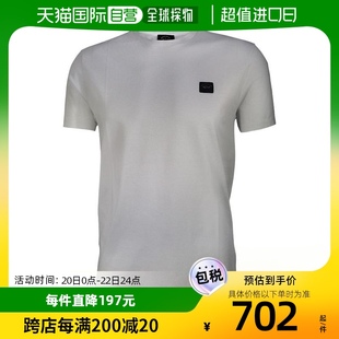 香港直发paul&shark鲨鱼男士徽标贴片t恤a18p1602sf短袖圆领