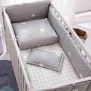 定制纯棉婴儿bb床围宝宝床上用品，套件儿童床品六七件套拼接防撞围