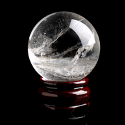 天然白水晶球摆件 天然水晶球 O天然原石打磨可鉴定