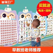 宝宝早教有声挂图婴，儿童发声识字拼音字母表墙贴益智玩具乘法认知