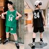 男童运动套装夏季24号速干衣儿童帅气薄款无袖速干男孩篮球服套装