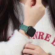 水霖苹果手表表带适用applewatchs9表带硅胶iwatch表带女s876原创意，543se1小众高级ultra2小众秋冬
