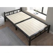 折叠床实木床板12用简易双人午睡铁架加固1米单人床陪护床实木板
