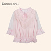 casablank卡莎布兰卡春秋，流行韩版超仙时尚蕾丝雪纺，中袖衬衫上衣