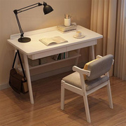 实木书桌白色简约现代家用卧室写字桌北欧简易ins台式成人电脑桌